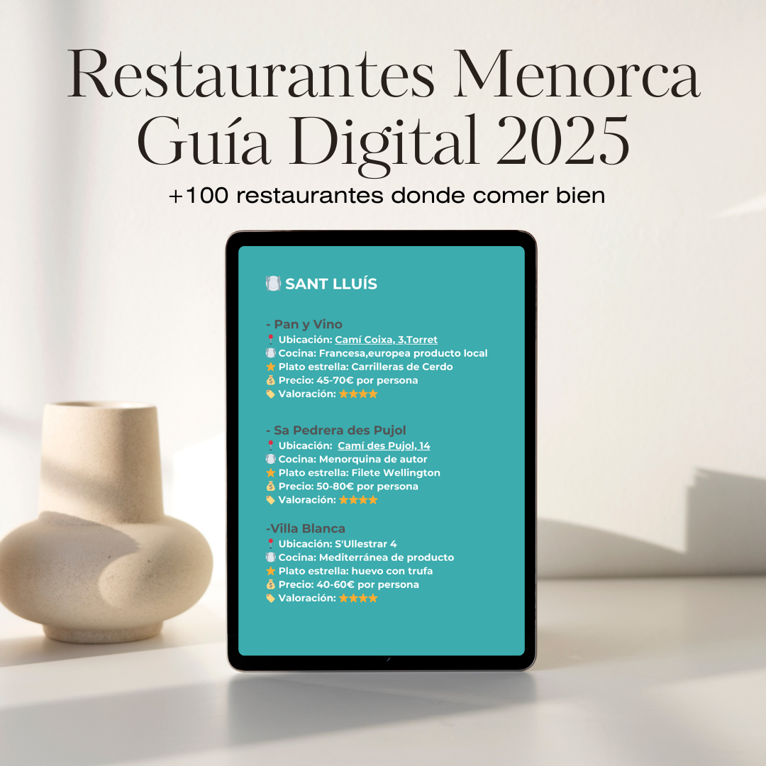 Digital Gastronomic Guide of Menorca 2025