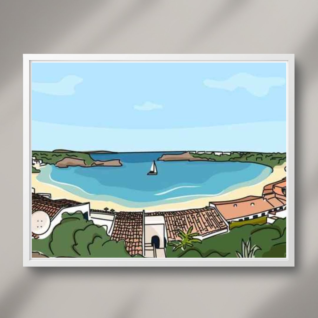 ILUSTRACIÓN ARENAL D'ES CASTELL - sweetmenorca