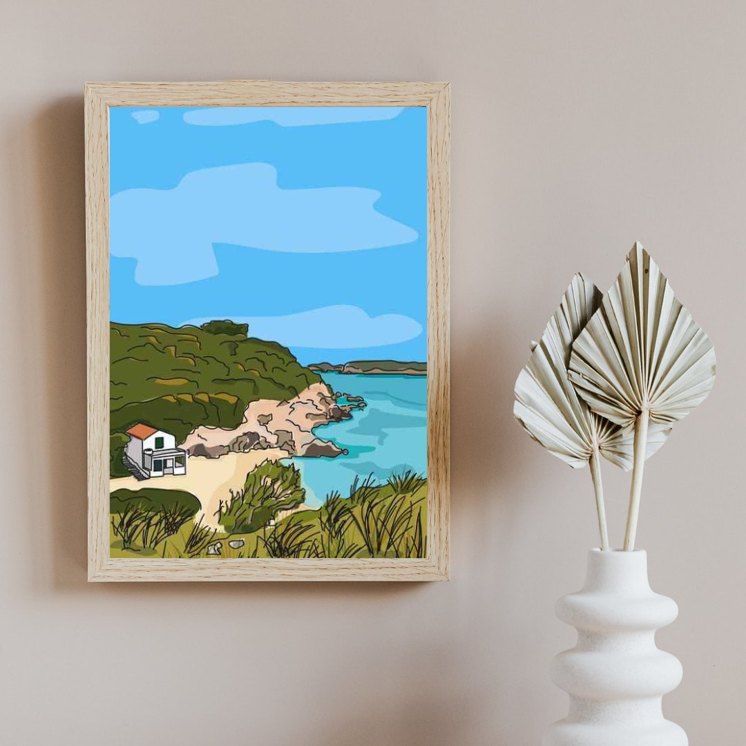 ILUSTRACIÓN MENORCA CALA VIDRIER - sweetmenorca