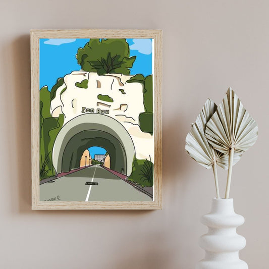 ILUSTRACIÓN TÚNEL SON BOU - sweetmenorca